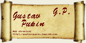 Gustav Pupin vizit kartica